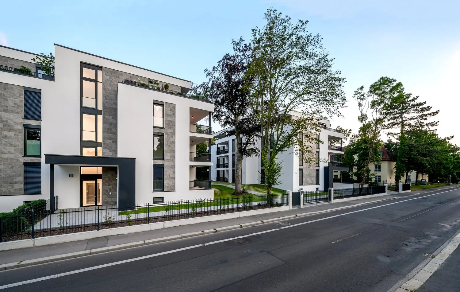 Straßenansicht des Penthouse Gebäudes in Leipzig Leutzsch