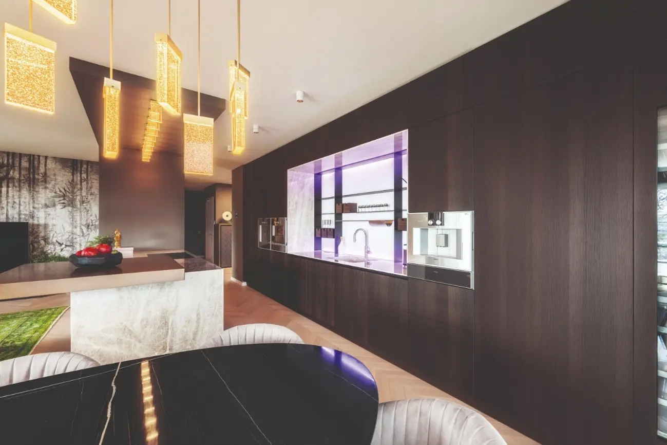 Hochwertige Design Einbauküche im Luxus Penthouse Leipzig