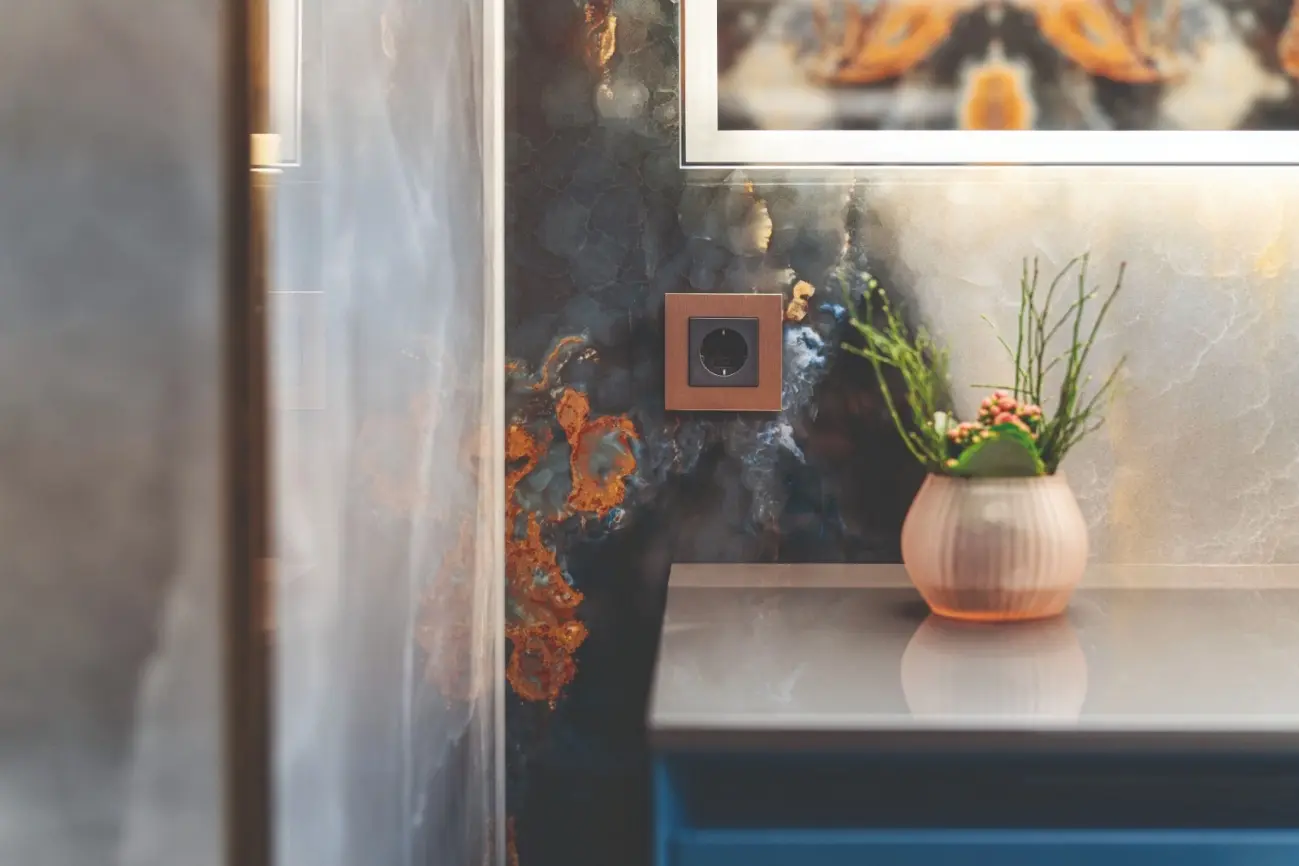 Detail im Gästebad des Luxus Penthouses Leipzig